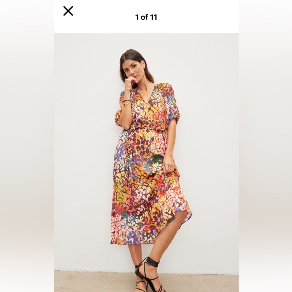 Colorful midi dress